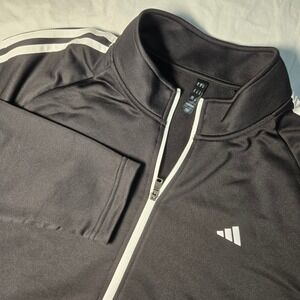 Adidas Mens French Terry Full Zip Track Jacket Black White ADVF20R787 XL NWT